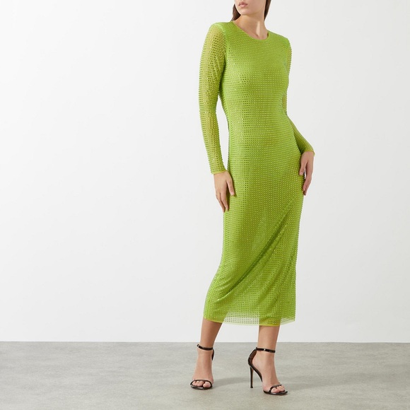 SELF-PORTRAIT The GG Embellished Midi Dress 💚✨ - Picture 5 of 15